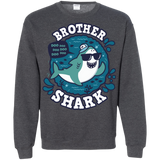 Sweatshirts Dark Heather / S Shark Family trazo - Brother Crewneck Sweatshirt