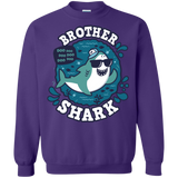 Sweatshirts Purple / S Shark Family trazo - Brother Crewneck Sweatshirt
