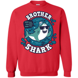Sweatshirts Red / S Shark Family trazo - Brother Crewneck Sweatshirt