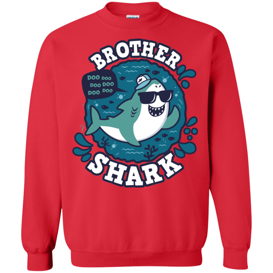 Sweatshirts Red / S Shark Family trazo - Brother Crewneck Sweatshirt