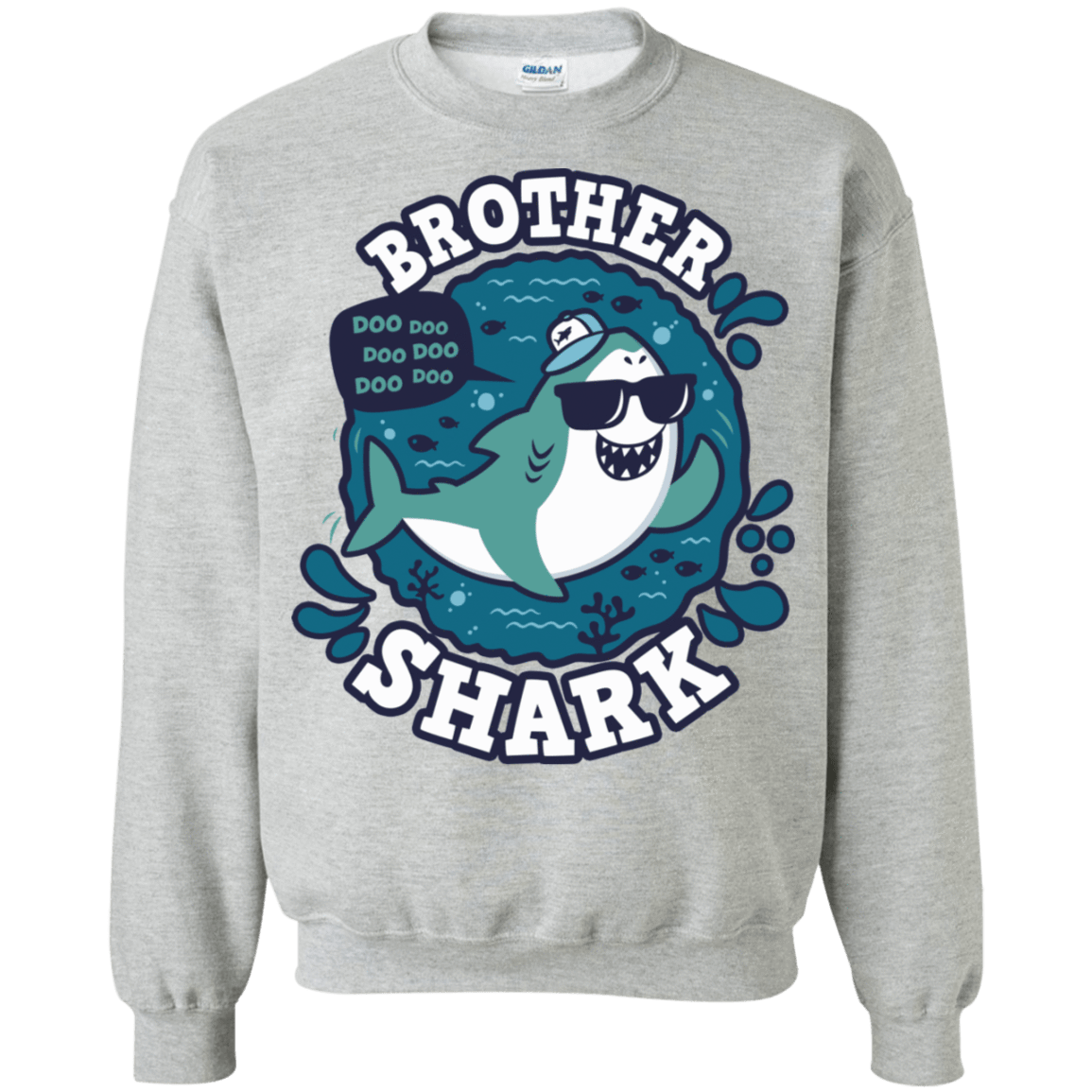 Sweatshirts Sport Grey / S Shark Family trazo - Brother Crewneck Sweatshirt