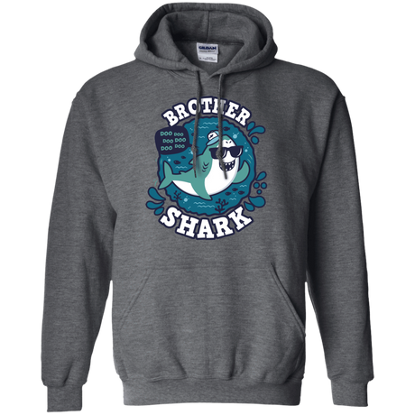 Sweatshirts Dark Heather / S Shark Family trazo - Brother Pullover Hoodie