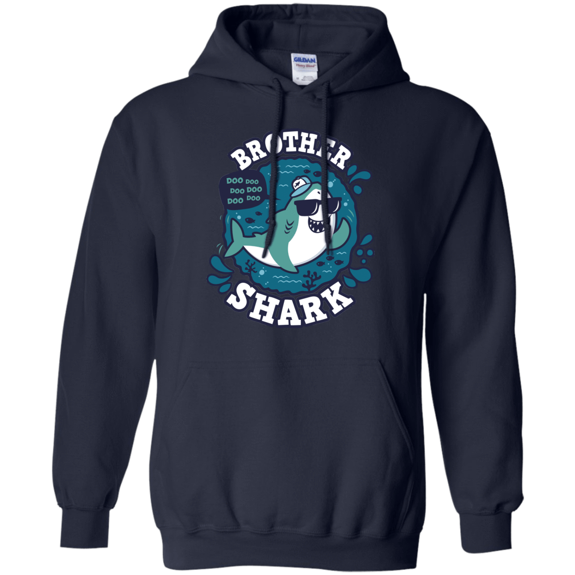 Sweatshirts Navy / S Shark Family trazo - Brother Pullover Hoodie