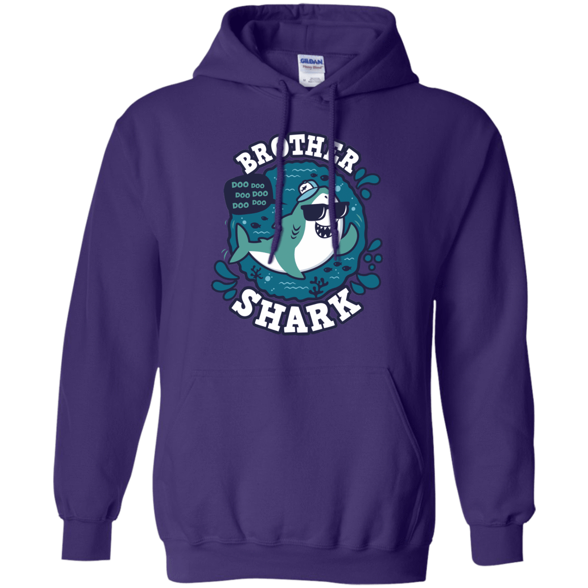 Sweatshirts Purple / S Shark Family trazo - Brother Pullover Hoodie