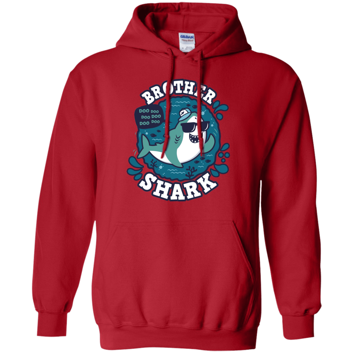 Sweatshirts Red / S Shark Family trazo - Brother Pullover Hoodie