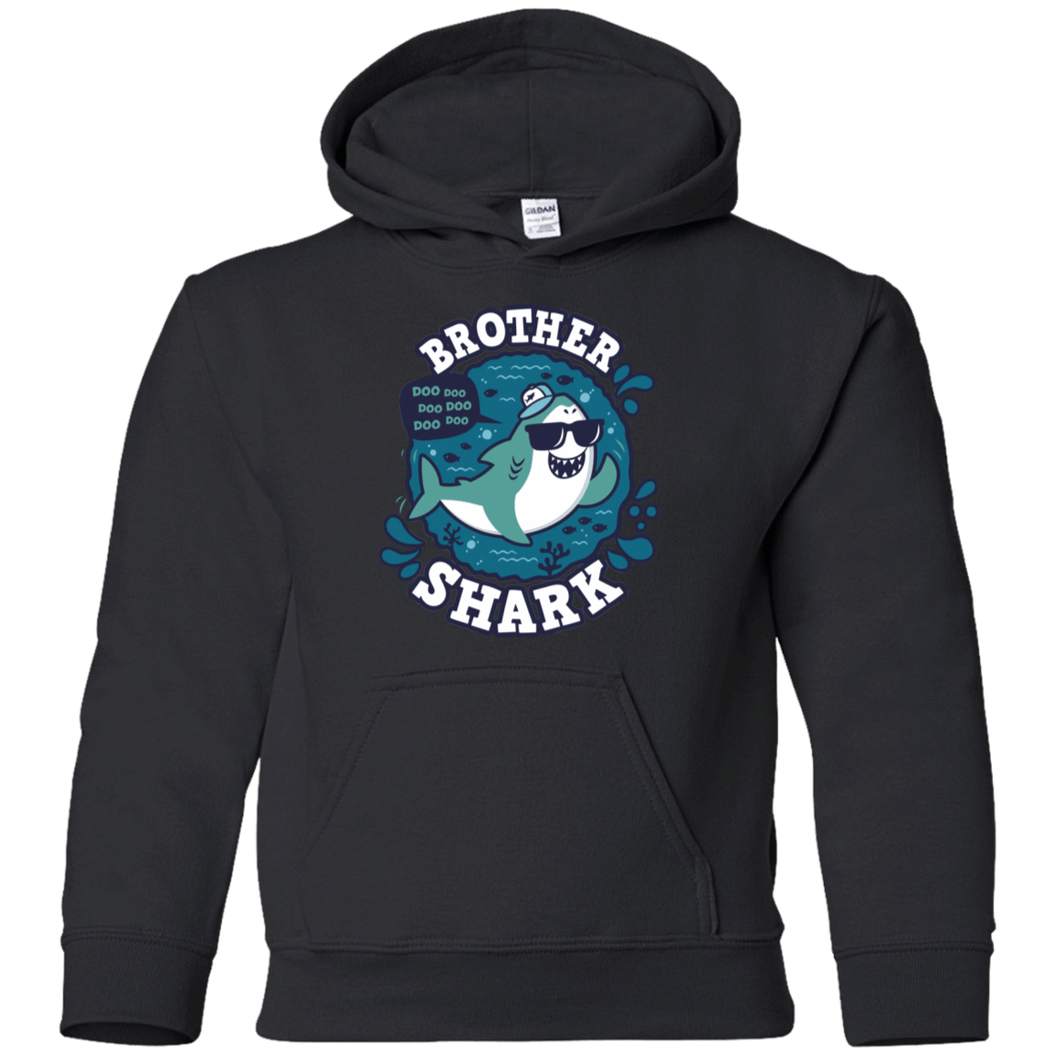 Sweatshirts Black / YS Shark Family trazo - Brother Youth Hoodie