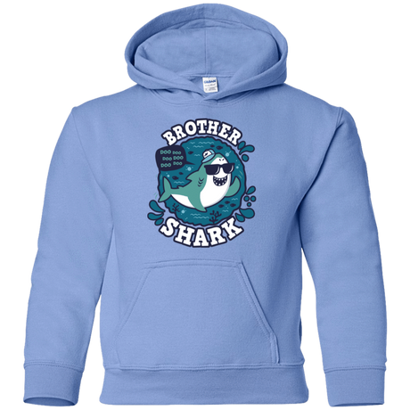 Sweatshirts Carolina Blue / YS Shark Family trazo - Brother Youth Hoodie