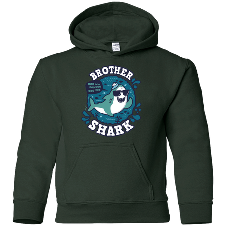 Sweatshirts Forest Green / YS Shark Family trazo - Brother Youth Hoodie