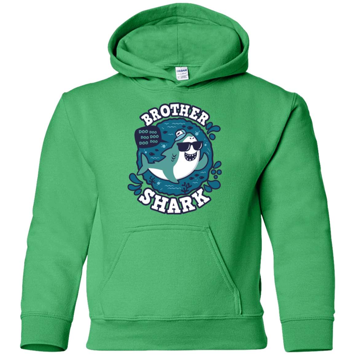 Sweatshirts Irish Green / YS Shark Family trazo - Brother Youth Hoodie