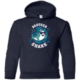 Sweatshirts Navy / YS Shark Family trazo - Brother Youth Hoodie
