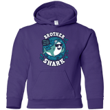 Sweatshirts Purple / YS Shark Family trazo - Brother Youth Hoodie
