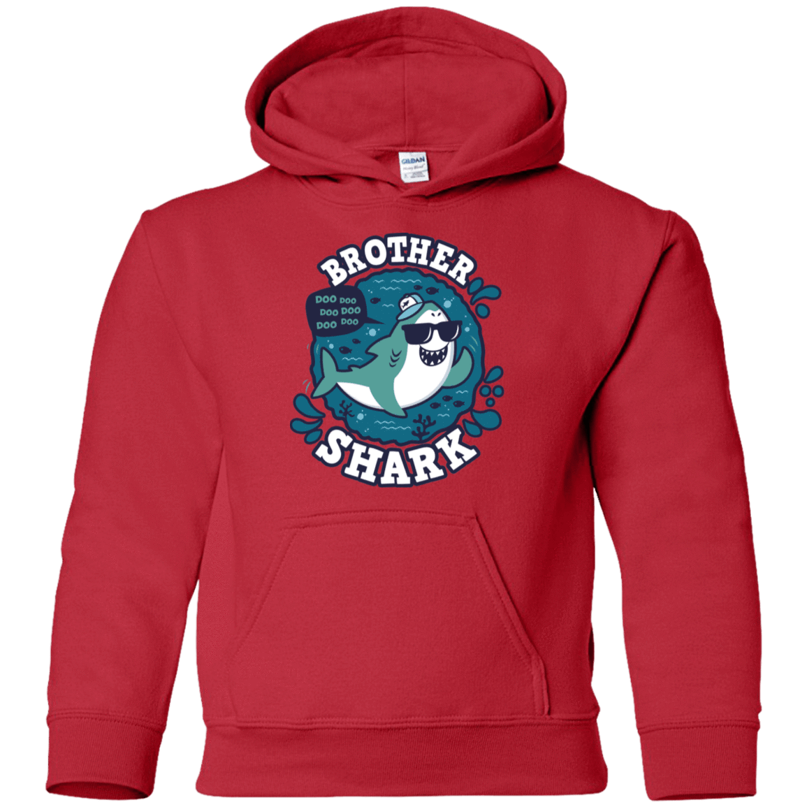 Sweatshirts Red / YS Shark Family trazo - Brother Youth Hoodie