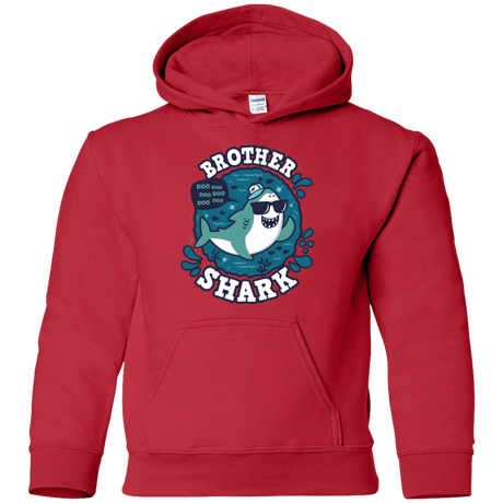 Sweatshirts Red / YS Shark Family trazo - Brother Youth Hoodie