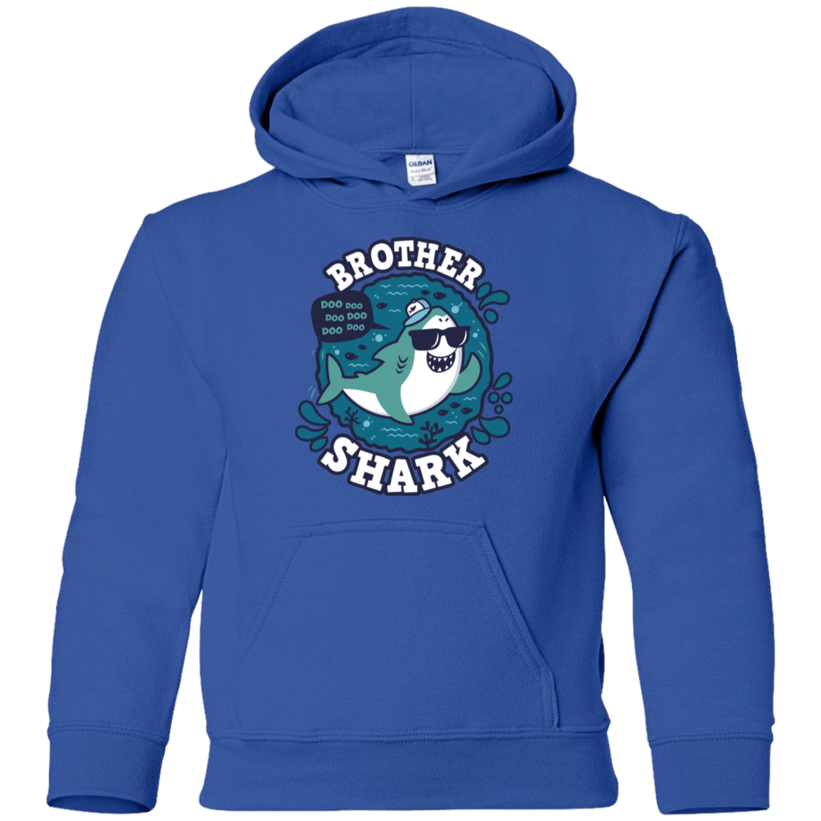 Sweatshirts Royal / YS Shark Family trazo - Brother Youth Hoodie