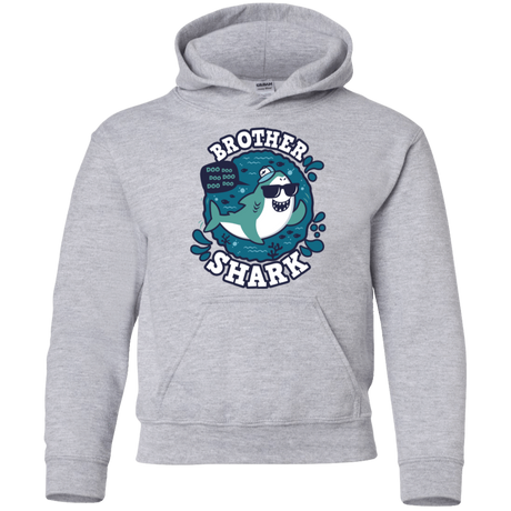 Sweatshirts Sport Grey / YS Shark Family trazo - Brother Youth Hoodie