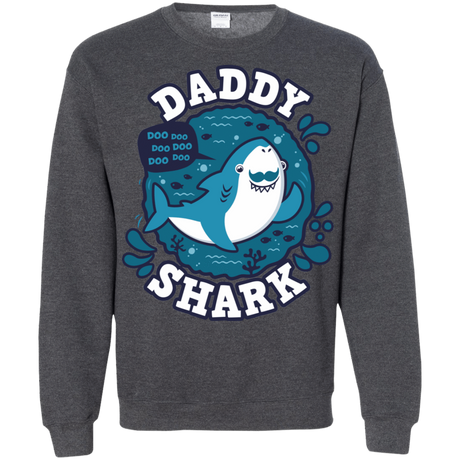 Sweatshirts Dark Heather / S Shark Family trazo - Daddy Crewneck Sweatshirt