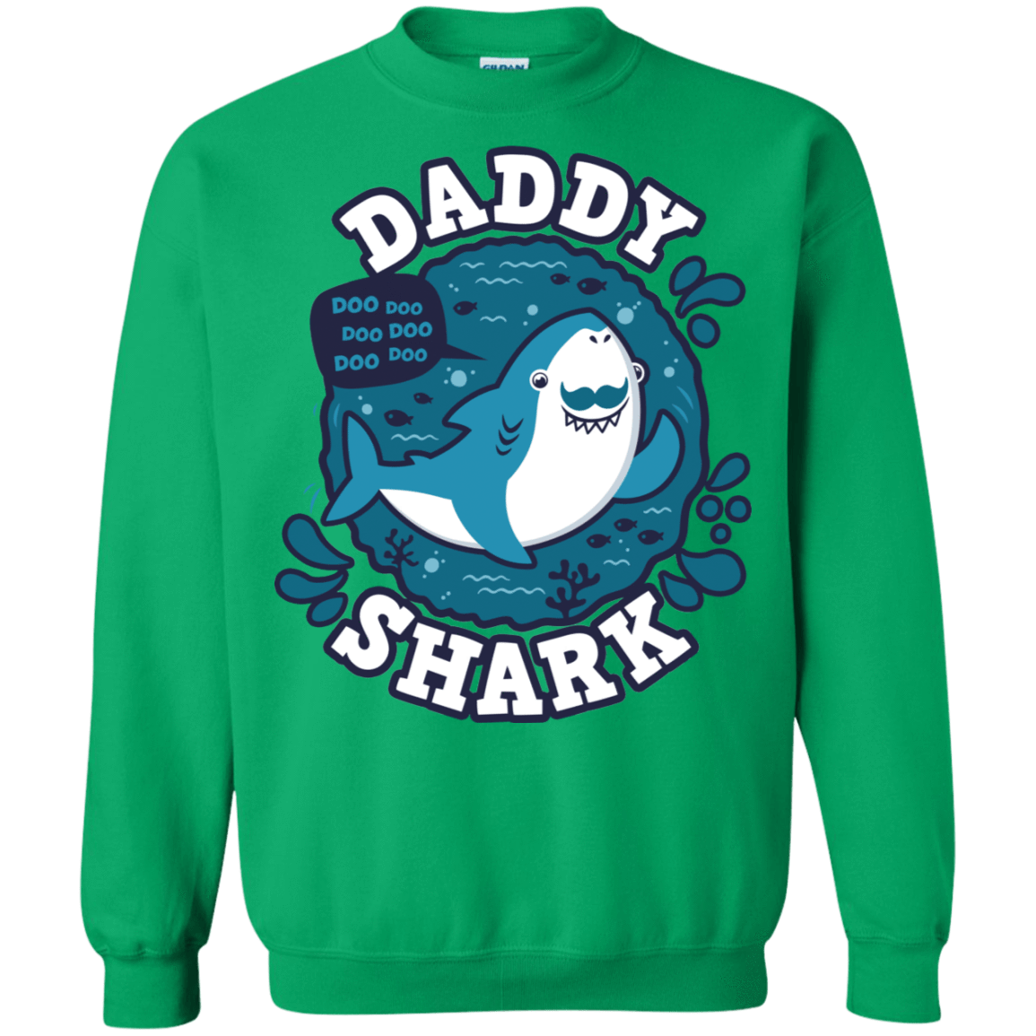 Sweatshirts Irish Green / S Shark Family trazo - Daddy Crewneck Sweatshirt