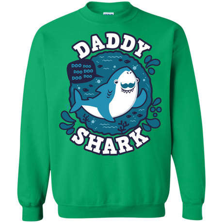 Sweatshirts Irish Green / S Shark Family trazo - Daddy Crewneck Sweatshirt