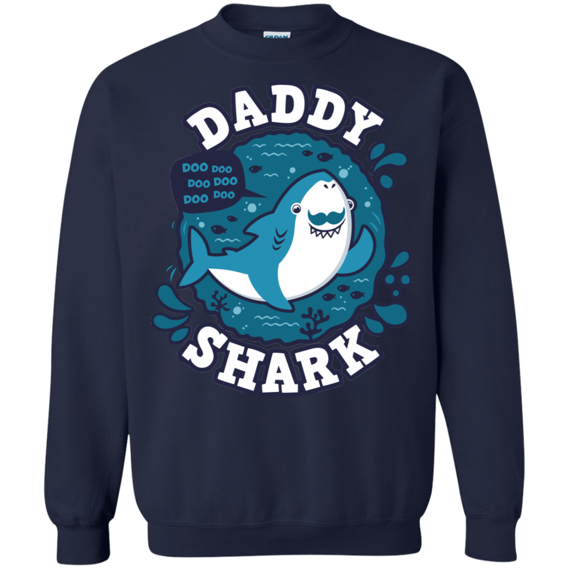 Sweatshirts Navy / S Shark Family trazo - Daddy Crewneck Sweatshirt