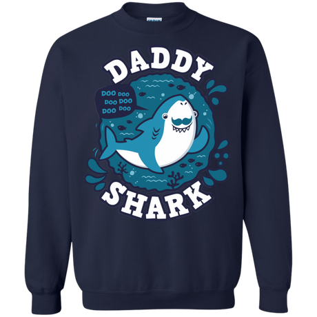 Sweatshirts Navy / S Shark Family trazo - Daddy Crewneck Sweatshirt