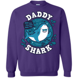 Sweatshirts Purple / S Shark Family trazo - Daddy Crewneck Sweatshirt