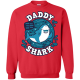 Sweatshirts Red / S Shark Family trazo - Daddy Crewneck Sweatshirt