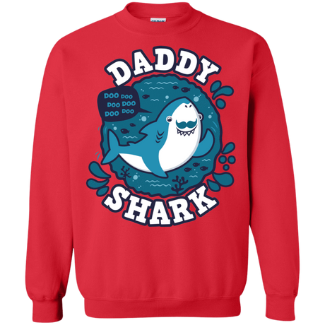 Sweatshirts Red / S Shark Family trazo - Daddy Crewneck Sweatshirt