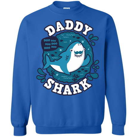 Sweatshirts Royal / S Shark Family trazo - Daddy Crewneck Sweatshirt