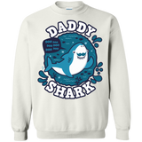 Sweatshirts White / S Shark Family trazo - Daddy Crewneck Sweatshirt