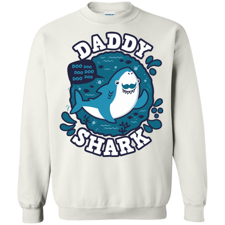 Sweatshirts White / S Shark Family trazo - Daddy Crewneck Sweatshirt