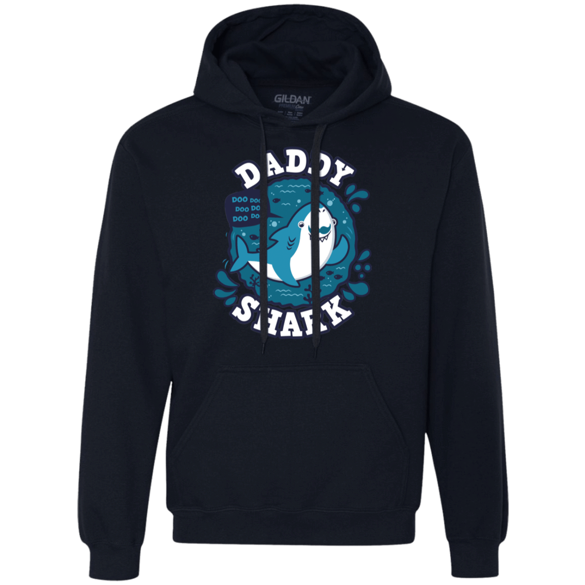 Sweatshirts Navy / S Shark Family trazo - Daddy Premium Fleece Hoodie