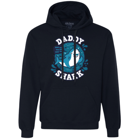 Sweatshirts Navy / S Shark Family trazo - Daddy Premium Fleece Hoodie