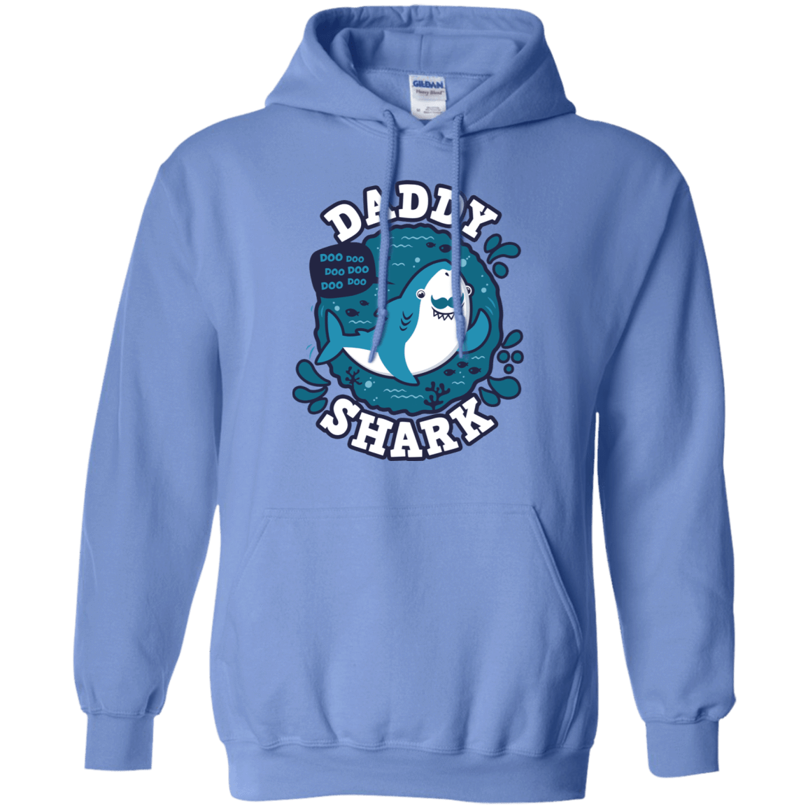 Sweatshirts Carolina Blue / S Shark Family trazo - Daddy Pullover Hoodie