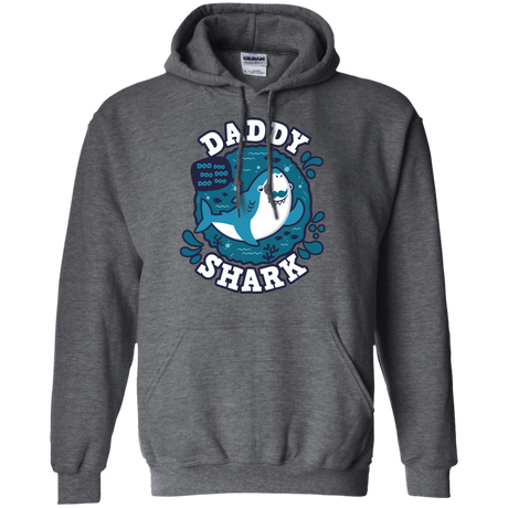 Sweatshirts Dark Heather / S Shark Family trazo - Daddy Pullover Hoodie