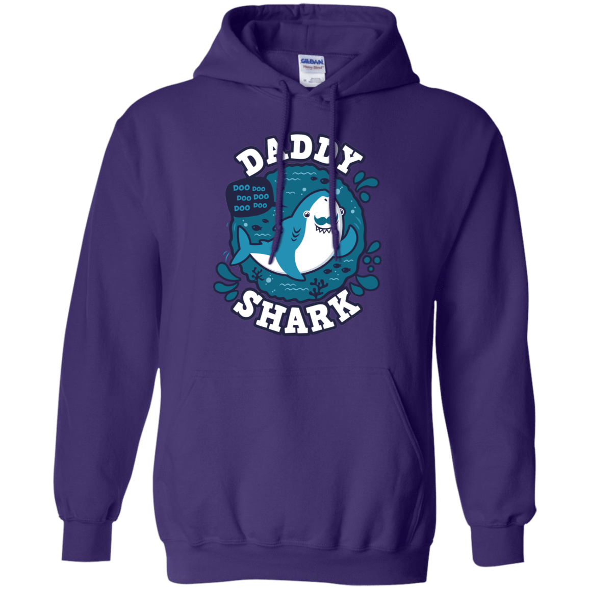 Sweatshirts Purple / S Shark Family trazo - Daddy Pullover Hoodie