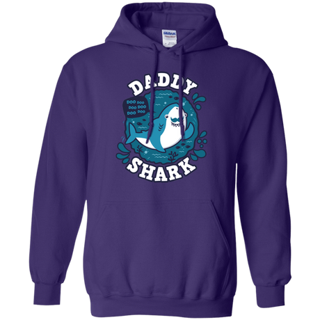 Sweatshirts Purple / S Shark Family trazo - Daddy Pullover Hoodie