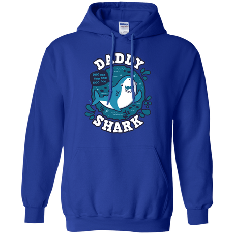 Sweatshirts Royal / S Shark Family trazo - Daddy Pullover Hoodie