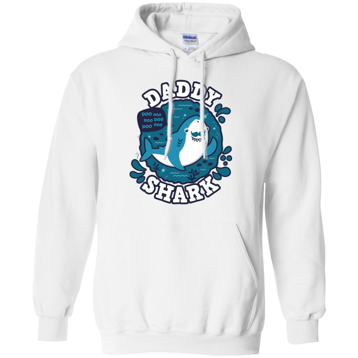 Sweatshirts White / S Shark Family trazo - Daddy Pullover Hoodie