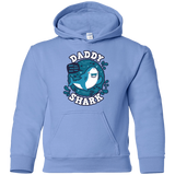 Sweatshirts Carolina Blue / YS Shark Family trazo - Daddy Youth Hoodie