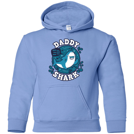 Sweatshirts Carolina Blue / YS Shark Family trazo - Daddy Youth Hoodie