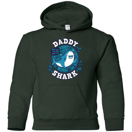 Sweatshirts Forest Green / YS Shark Family trazo - Daddy Youth Hoodie