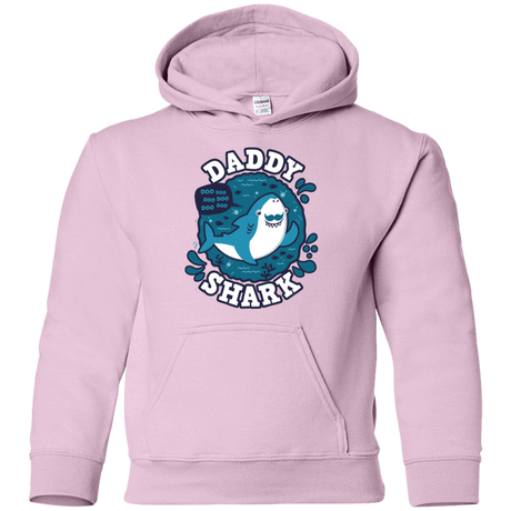 Sweatshirts Light Pink / YS Shark Family trazo - Daddy Youth Hoodie