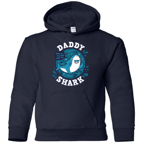 Sweatshirts Navy / YS Shark Family trazo - Daddy Youth Hoodie