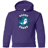 Sweatshirts Purple / YS Shark Family trazo - Daddy Youth Hoodie