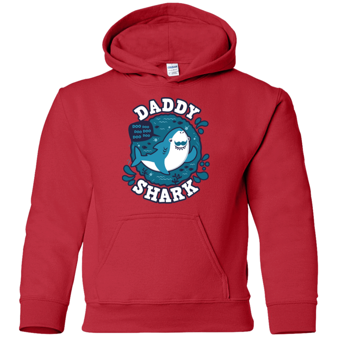 Sweatshirts Red / YS Shark Family trazo - Daddy Youth Hoodie
