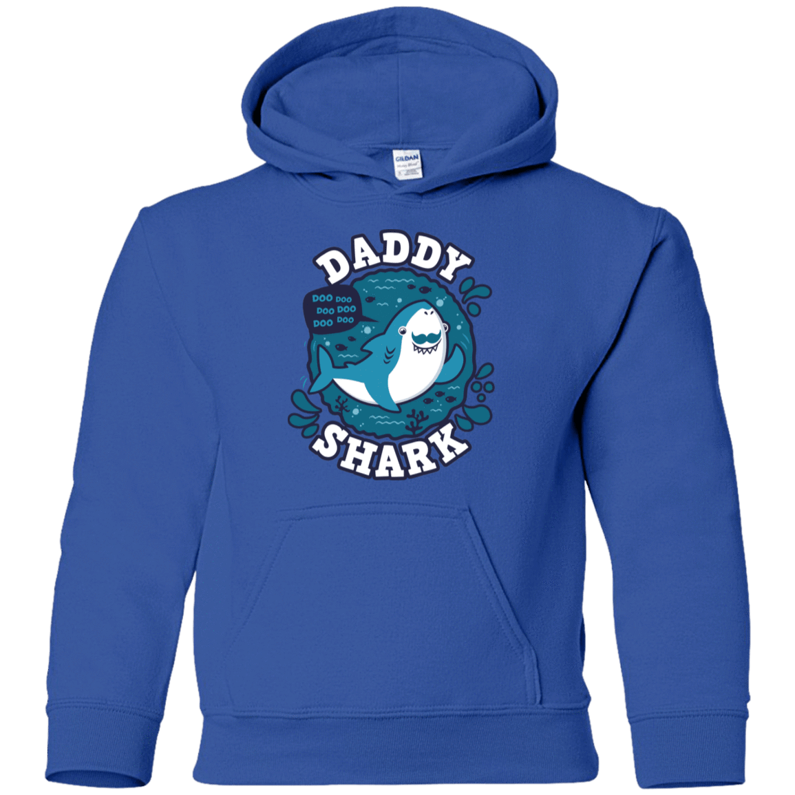 Sweatshirts Royal / YS Shark Family trazo - Daddy Youth Hoodie