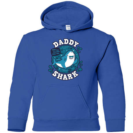 Sweatshirts Royal / YS Shark Family trazo - Daddy Youth Hoodie