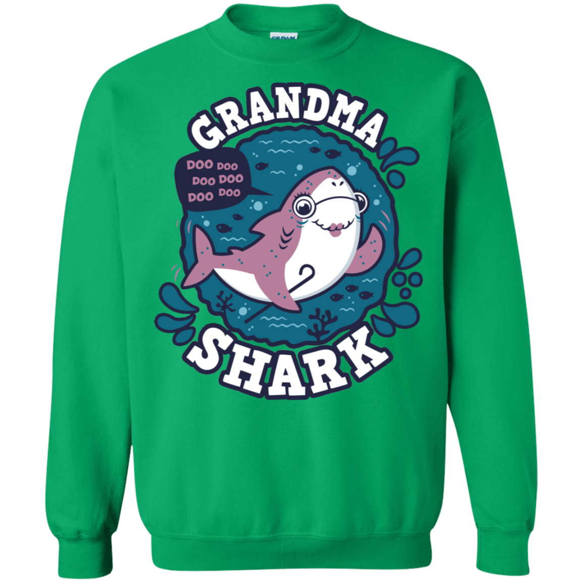 Sweatshirts Irish Green / S Shark Family trazo - Grandma Crewneck Sweatshirt