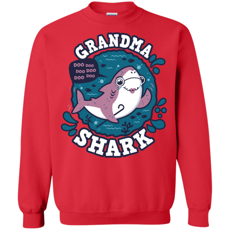 Sweatshirts Red / S Shark Family trazo - Grandma Crewneck Sweatshirt