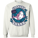 Sweatshirts White / S Shark Family trazo - Grandma Crewneck Sweatshirt